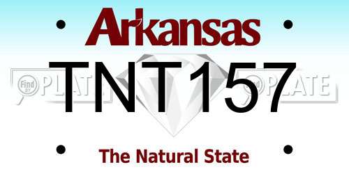 TNT157 Arkansas License Plate