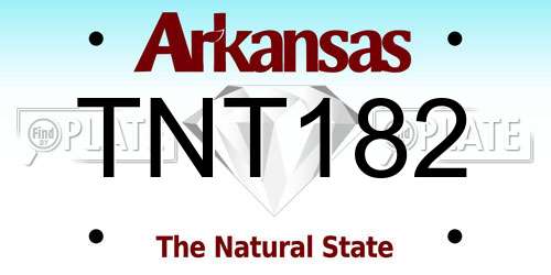 TNT182 Arkansas License Plate