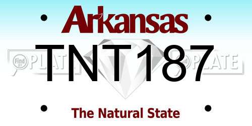 TNT187 Arkansas License Plate