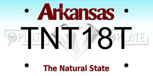 TNT18T Arkansas License Plate