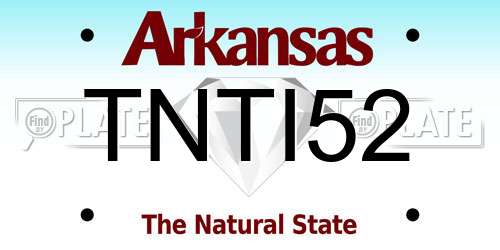 TNTI52 Arkansas License Plate