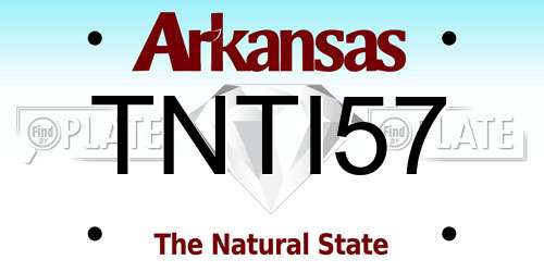 TNTI57 Arkansas License Plate