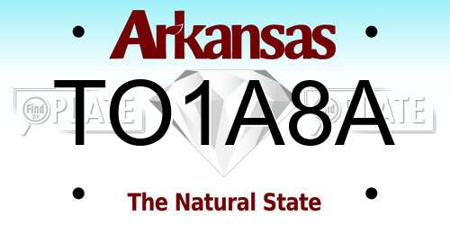TO1A8A Arkansas License Plate