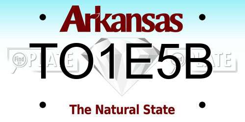 TO1E5B Arkansas License Plate