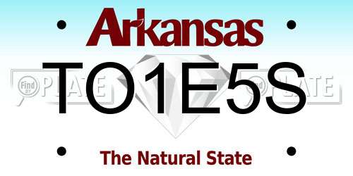 TO1E5S Arkansas License Plate