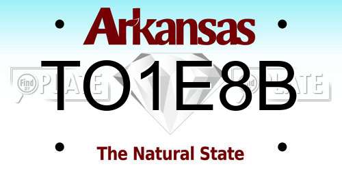 TO1E8B Arkansas License Plate