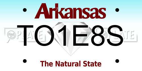 TO1E8S Arkansas License Plate
