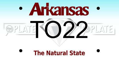 TO22 Arkansas License Plate