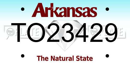 TO23429 Arkansas License Plate