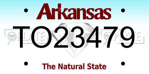 TO23479 Arkansas License Plate