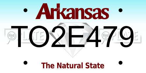 TO2E479 Arkansas License Plate