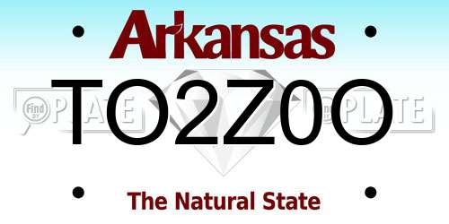 TO2Z0O Arkansas License Plate
