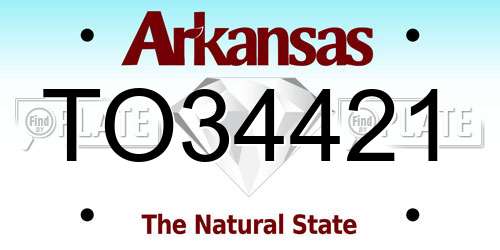 TO34421 Arkansas License Plate