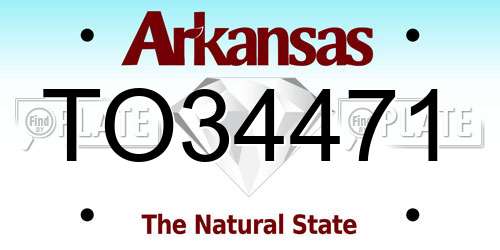 TO34471 Arkansas License Plate
