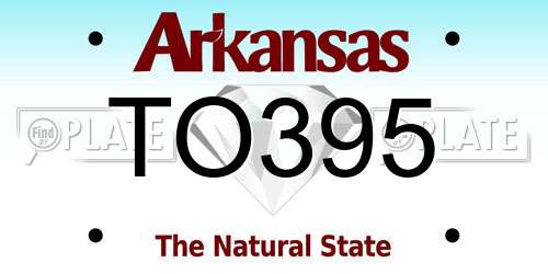 TO395 Arkansas License Plate