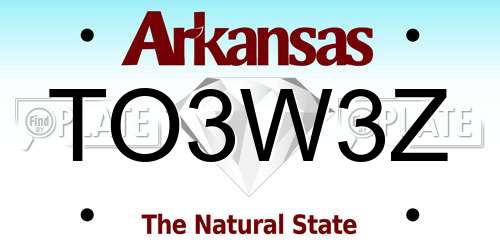 TO3W3Z Arkansas License Plate