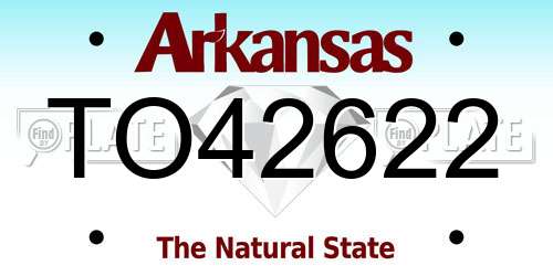 TO42622 Arkansas License Plate