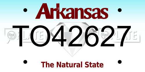 TO42627 Arkansas License Plate