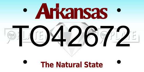 TO42672 Arkansas License Plate