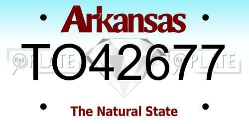 TO42677 Arkansas License Plate