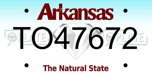 TO47672 Arkansas License Plate