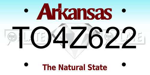 TO4Z622 Arkansas License Plate