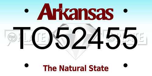 TO52455 Arkansas License Plate