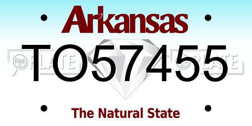 TO57455 Arkansas License Plate
