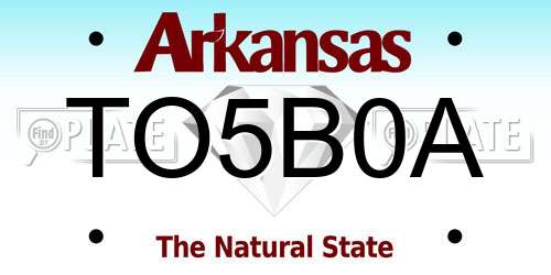 TO5B0A Arkansas License Plate