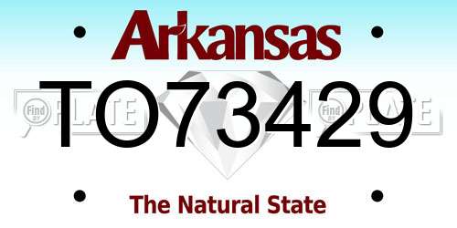 TO73429 Arkansas License Plate