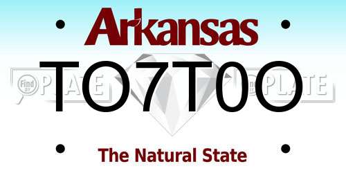 TO7T0O Arkansas License Plate
