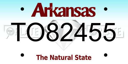TO82455 Arkansas License Plate