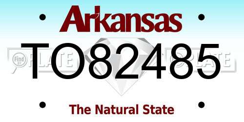TO82485 Arkansas License Plate