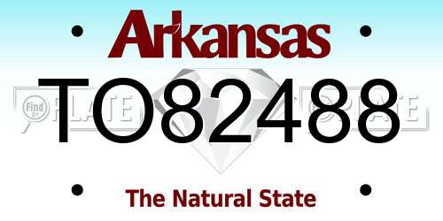 TO82488 Arkansas License Plate