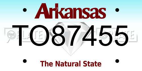 TO87455 Arkansas License Plate