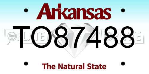 TO87488 Arkansas License Plate