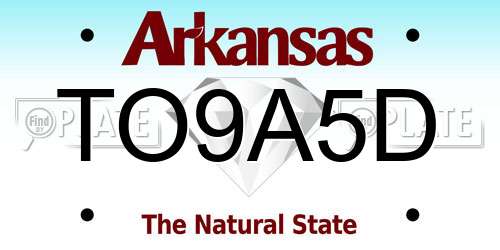 TO9A5D Arkansas License Plate