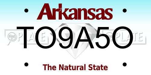 TO9A5O Arkansas License Plate