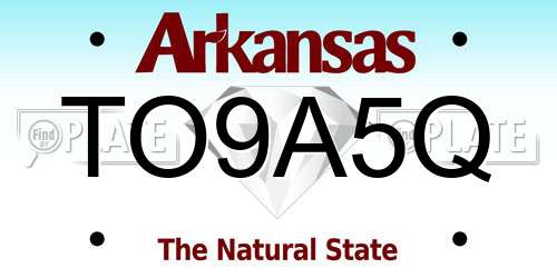 TO9A5Q Arkansas License Plate