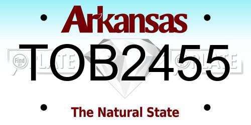 TOB2455 Arkansas License Plate