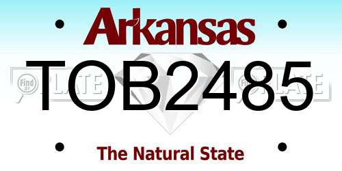 TOB2485 Arkansas License Plate