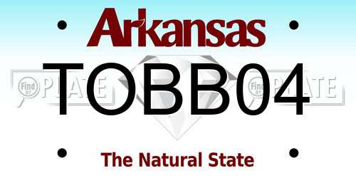 TOBB04 Arkansas License Plate