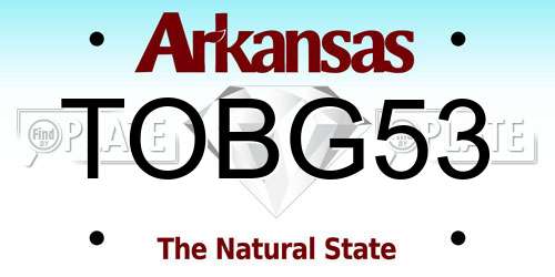 TOBG53 Arkansas License Plate