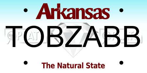TOBZABB Arkansas License Plate
