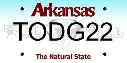 TODG22 Arkansas License Plate