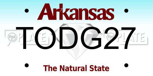TODG27 Arkansas License Plate