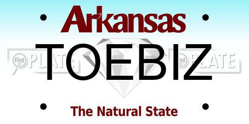 TOEBIZ Arkansas License Plate
