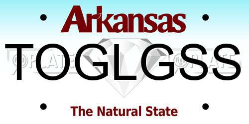 TOGLGSS Arkansas License Plate