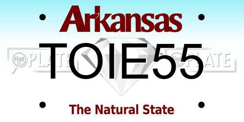 TOIE55 Arkansas License Plate