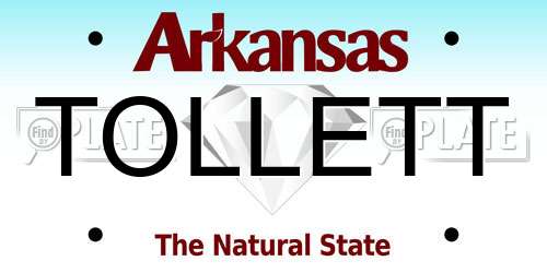 TOLLETT Arkansas License Plate